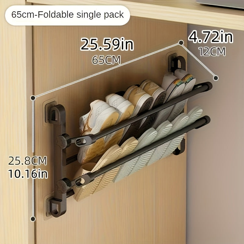 Wall-Mounted Shoe Organizer for Home and Bathroom, Space Saving, Easy Install