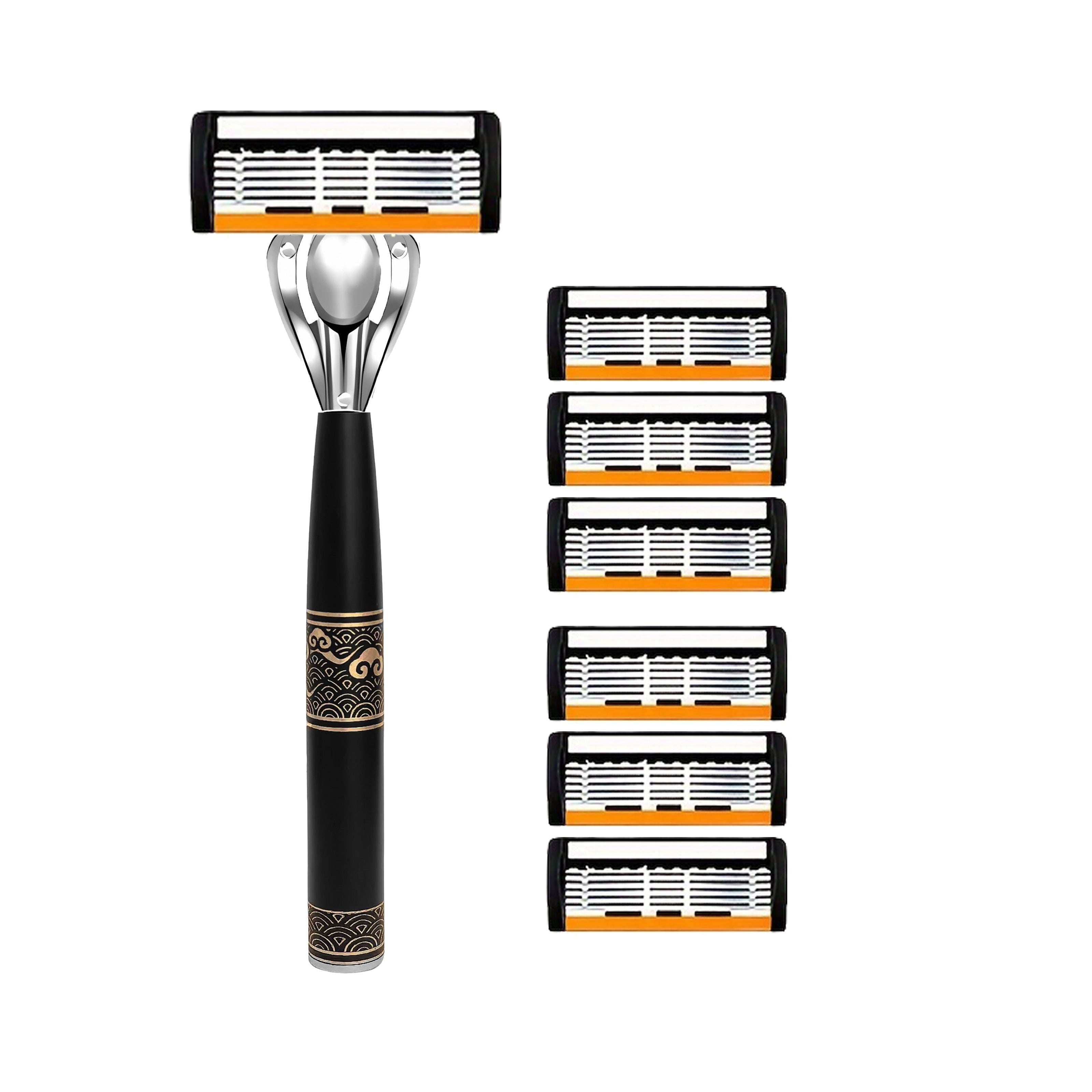 Men's Stainless Steel Safety Razor with Ultra-Sharp Blades for Close Shaving