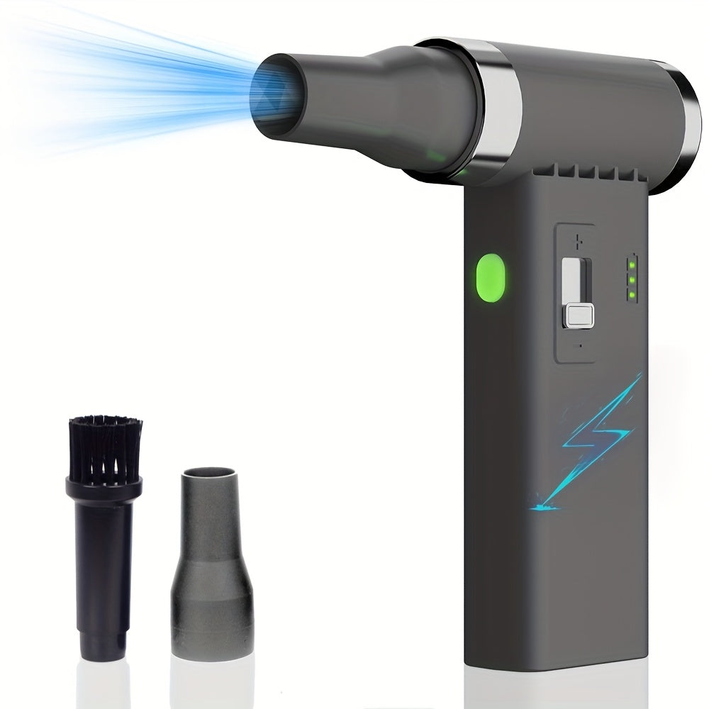 Sopla polvo recargable con pantalla digital, boquilla desmontable, operación silenciosa