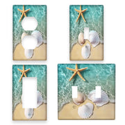 Beach Shell Starfish Wall Plate Decorative Light Switch Cover Indoor Outdoor Easy to Clean