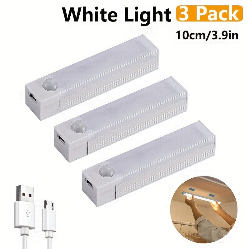 3-Pack Wireless LED Night Lights for Cabinets and Hallways Motion Sensor Magnetic