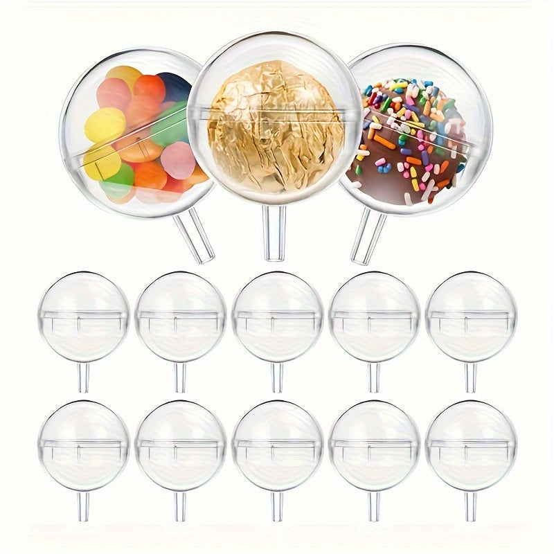 Set of 20 Chocolate Flower Holders with Clear Acrylic Cups for DIY Bouquets and Packaging