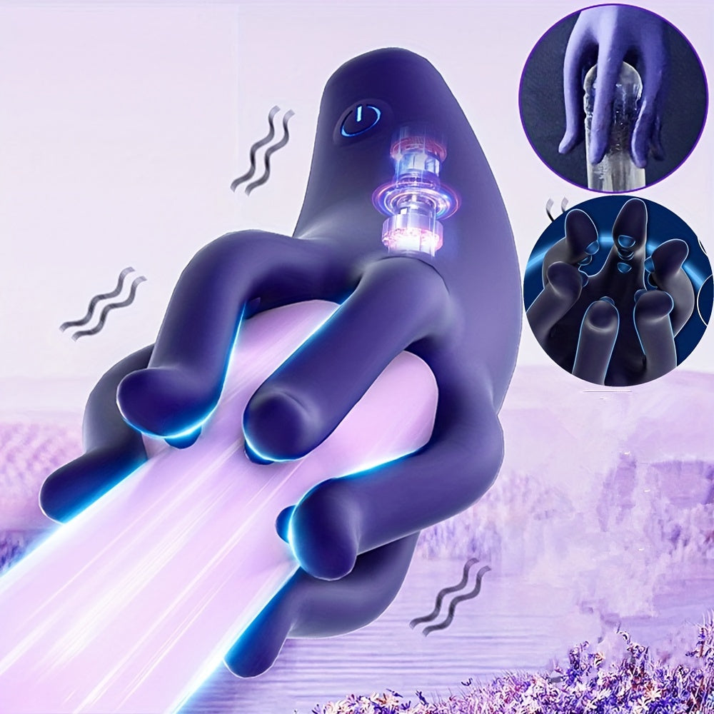 Erkaklar uchun mastürbatör latekssiz 10 tezlikda vibratsiyali glans massajeri jinsiy o'yinchoq