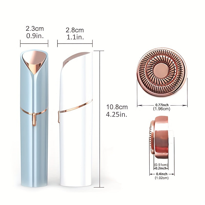 Women's Rose Gold Facial Hair Trimmer Rechargeable with USB Charging