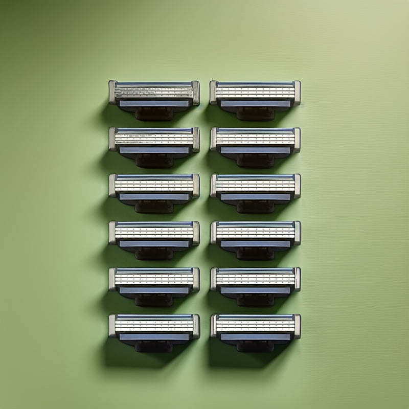 Men's Safety Razor Stainless Steel Handle Mach 3 Blades for Smooth Shave