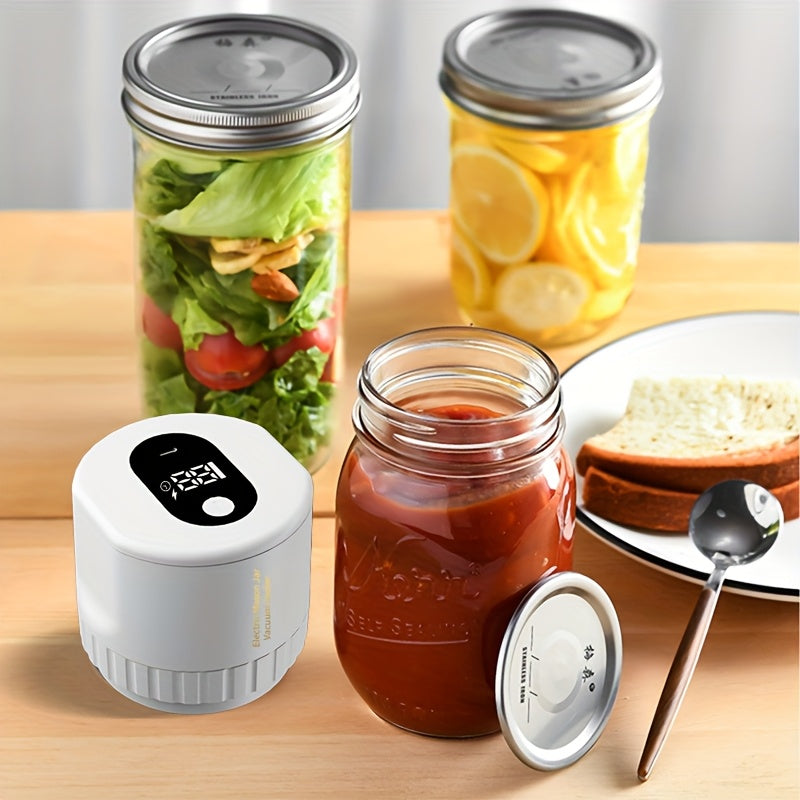 Kit de sellador al vacío para tarros Mason de 10 piezas con batería recargable por USB para almacenamiento de alimentos