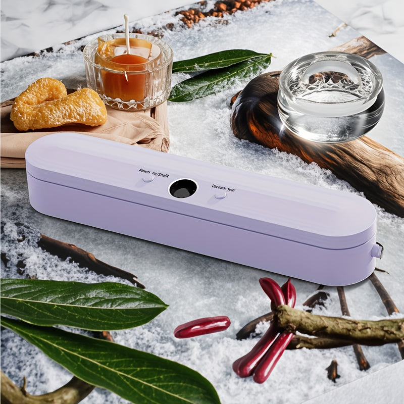 Qizil kompakta oziq-ovqat vakuum yopish uchun USB bilan quvvatlanadigan batareyali yopish uchun mo'ljallangan oshxona va tashqi foydalanish uchun