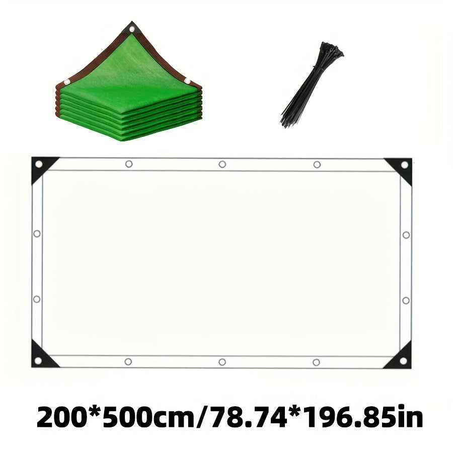 Green Polypropylene Privacy Mesh Fabric 90% Shading Breathable Screen for Balcony Pool Garden