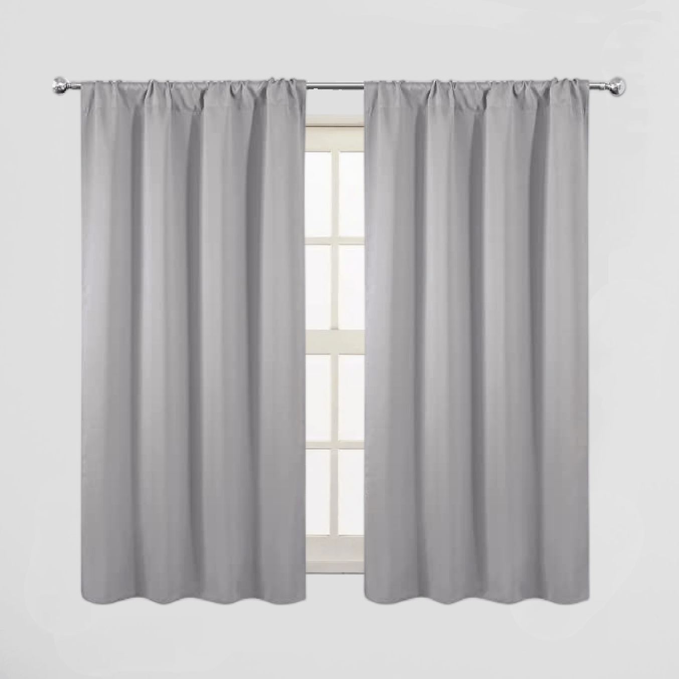 Silvery Rod Curtain for Heat Insulation and Blackout, Room Darkening, 1 Piece