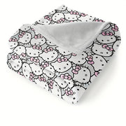 Hello Kitty Flannel Fleece Throw Blanket for Adults Soft Cozy All-Season