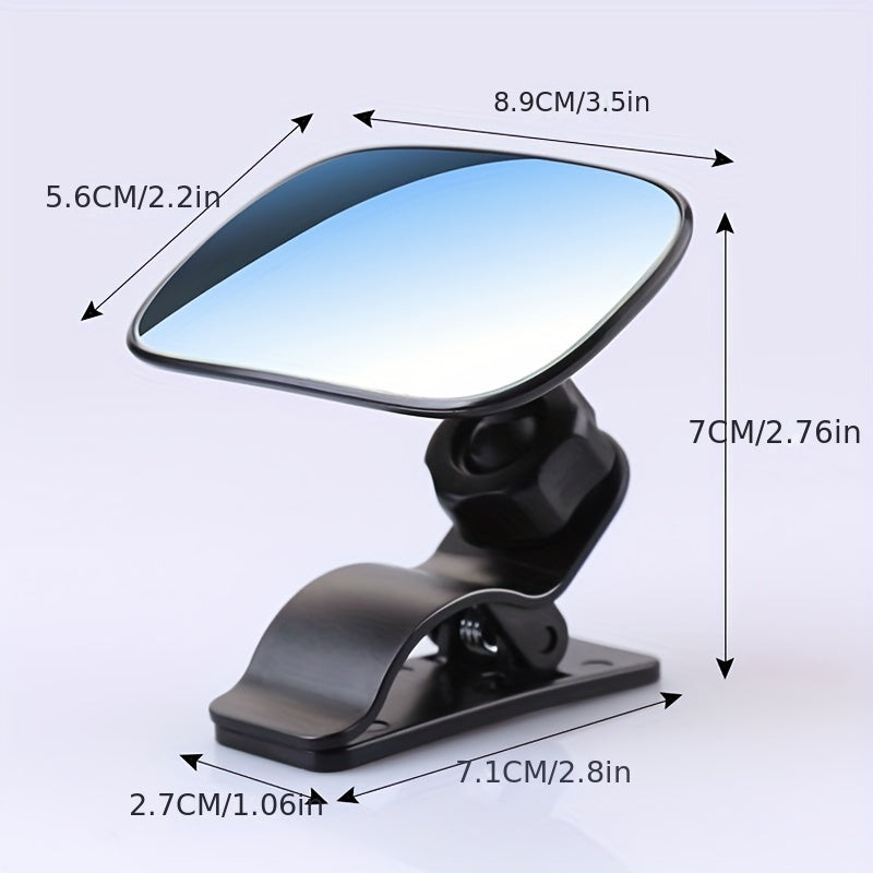 Universal Rearview Mirror for Cars Wide Angle Convex ABS Black