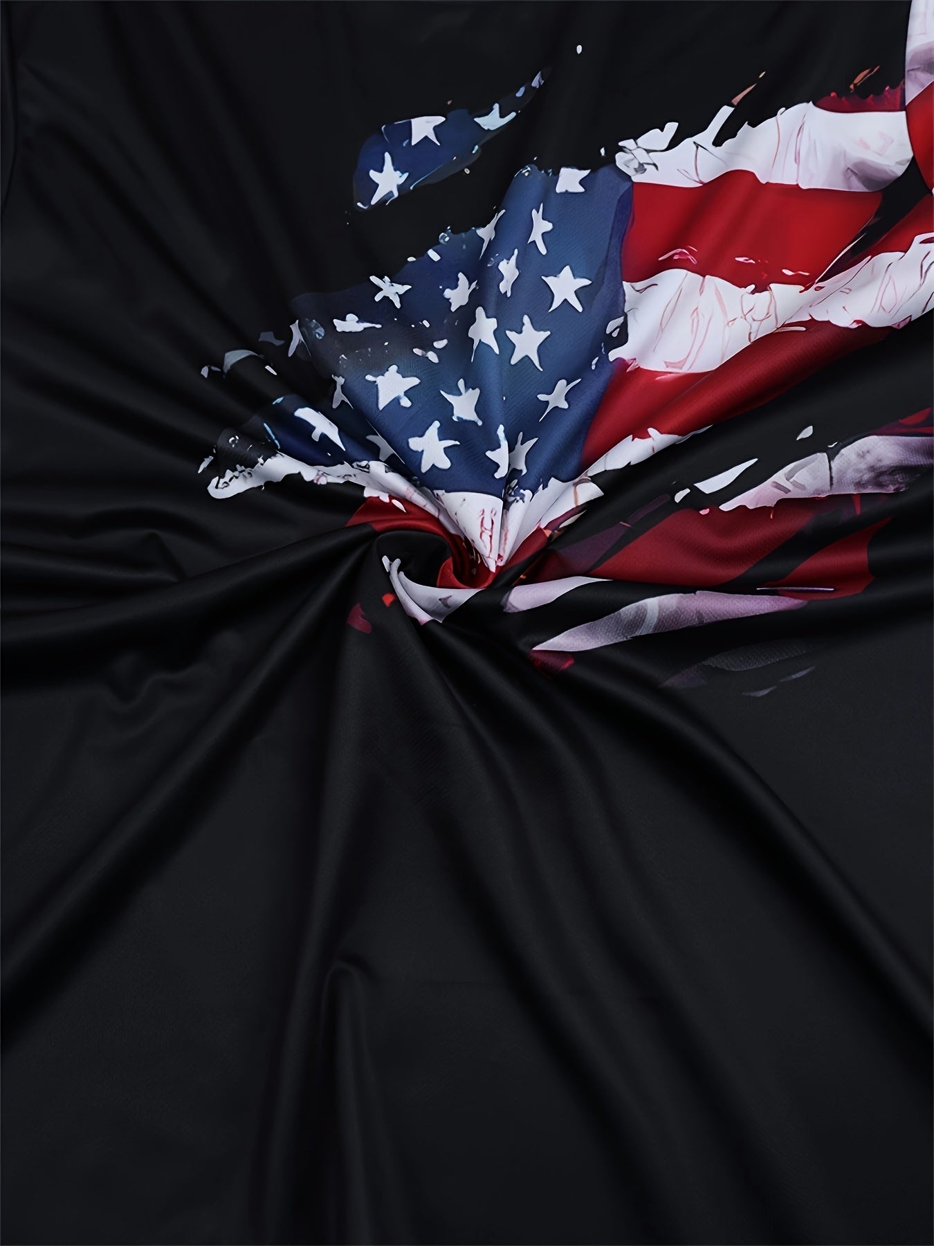 Erkaklar uchun Vatanparvar Amerika bayrog'i 3D bosma T-ko'ylagi - Tasodifiy Crew Neck, Qisqa yeng, Yengil T-shirt yozgi faoliyatlar uchun