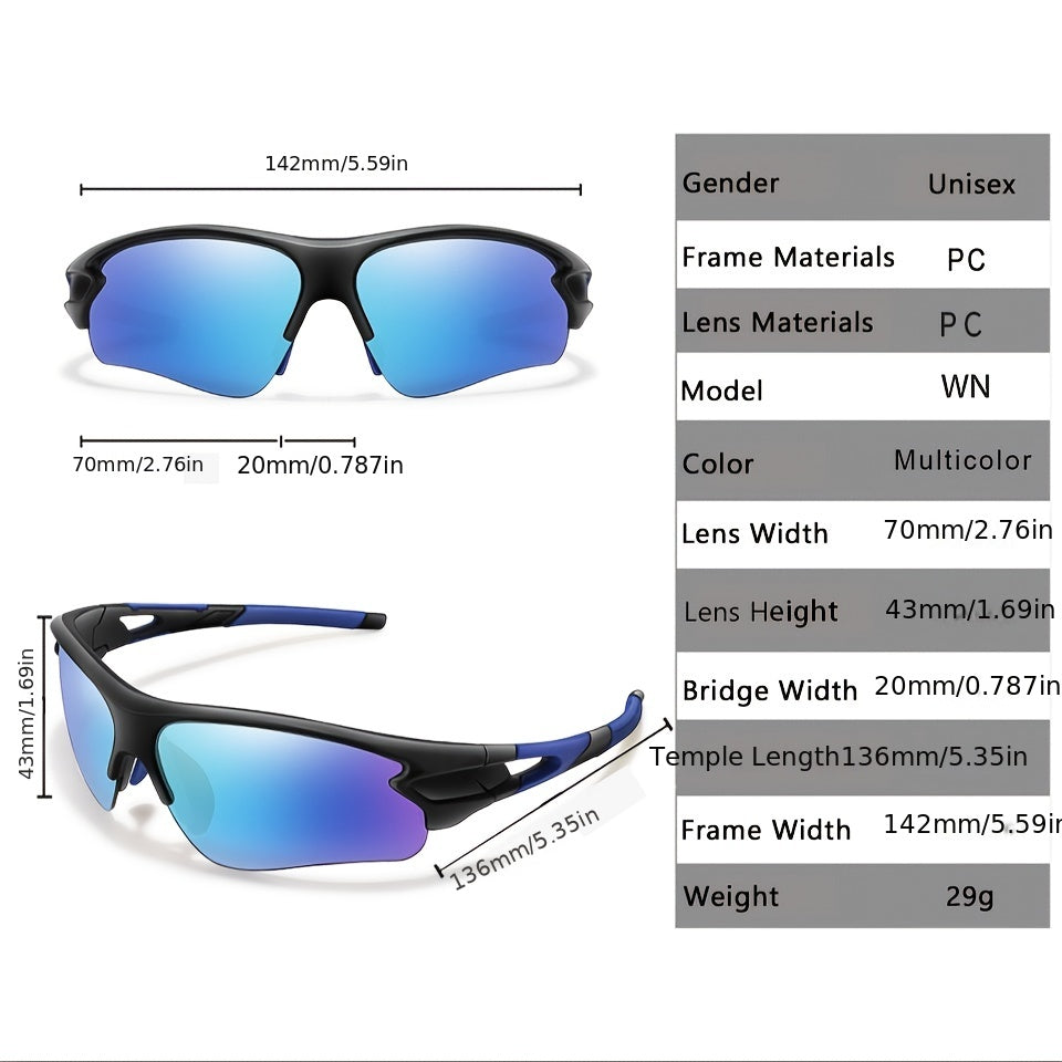 Unisex Wraparound Sunglasses for Outdoor Sports Travel and Photography