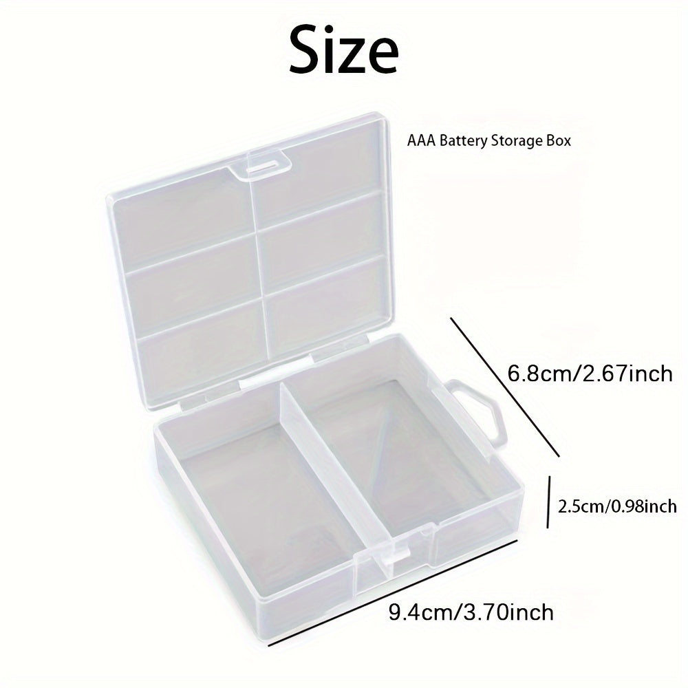 Plastic Battery Storage Box Holds 24 AA AAA Batteries for Home Organization