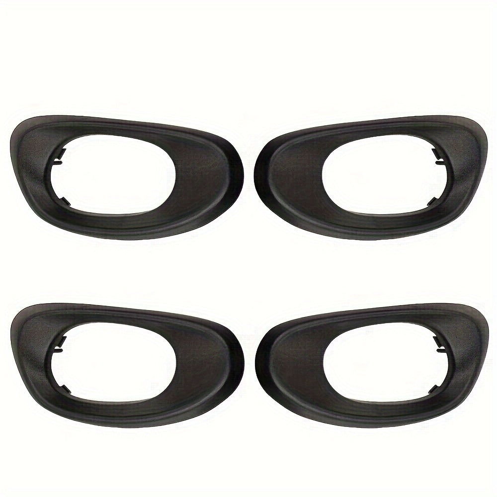 Front Rear Door Handle Bezel Trim Polished Black for Chevy Trailblazer