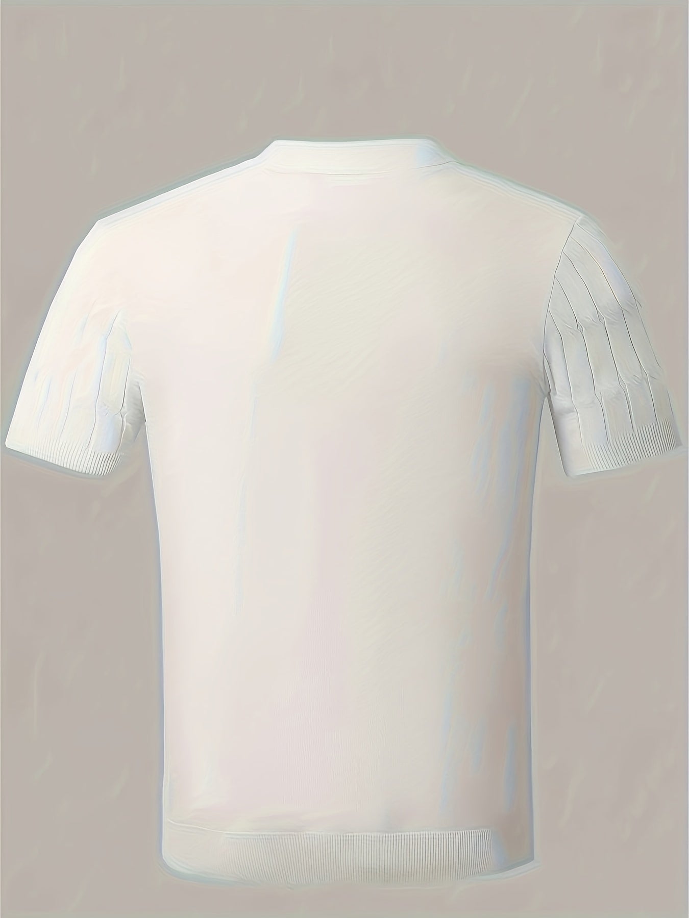 Men's Knitted Golf Sweater Short Sleeve Geometric Print Spring Fall Casual