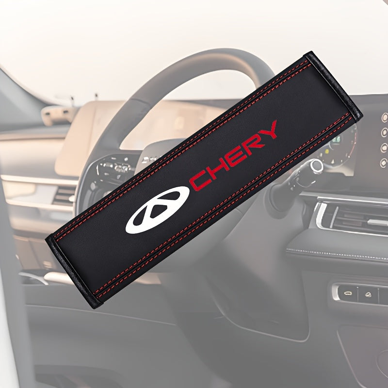 Faux Leather Car Seat Belt Shoulder Guard for Safety and Protection