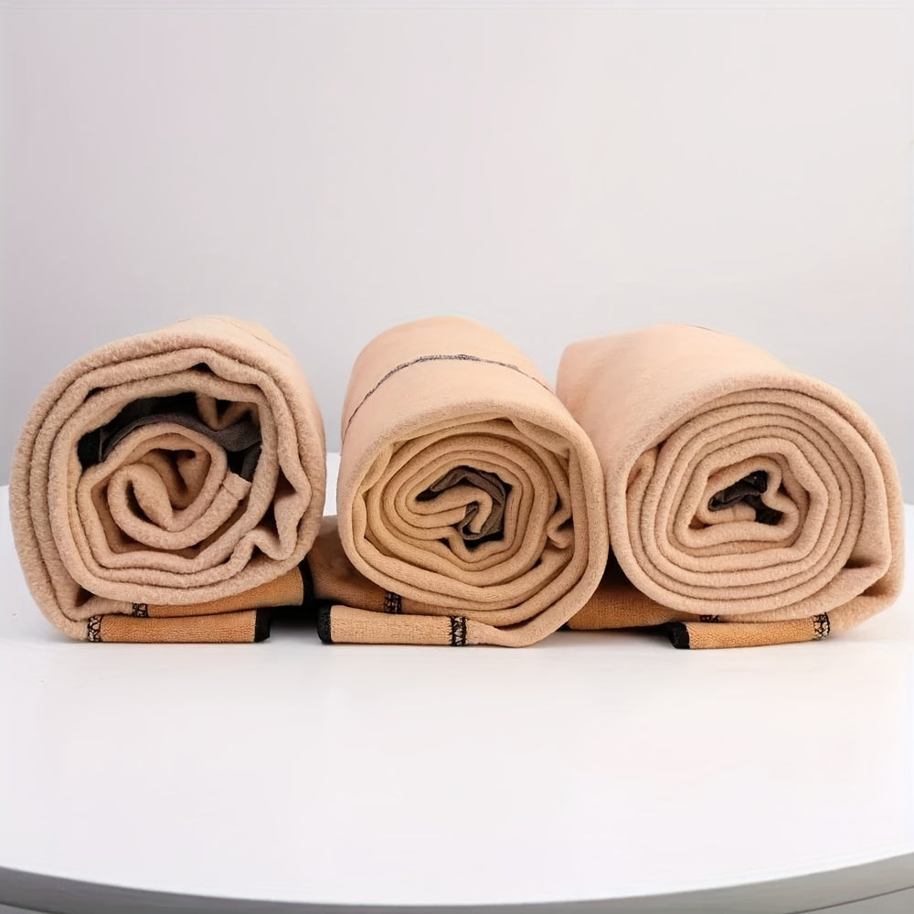 Women's Fleece-Lined Heart Pattern Tights with Mesh Detail for Women