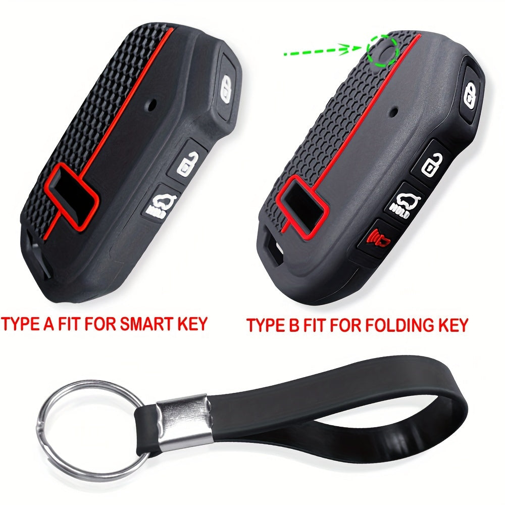 Car Key Fob Cover Silicone Keychain for Multiple Vehicle Models Compatible with Kia