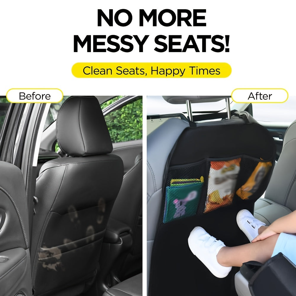 Kids Waterproof Car Seat Protector with Pockets and Easy Installation