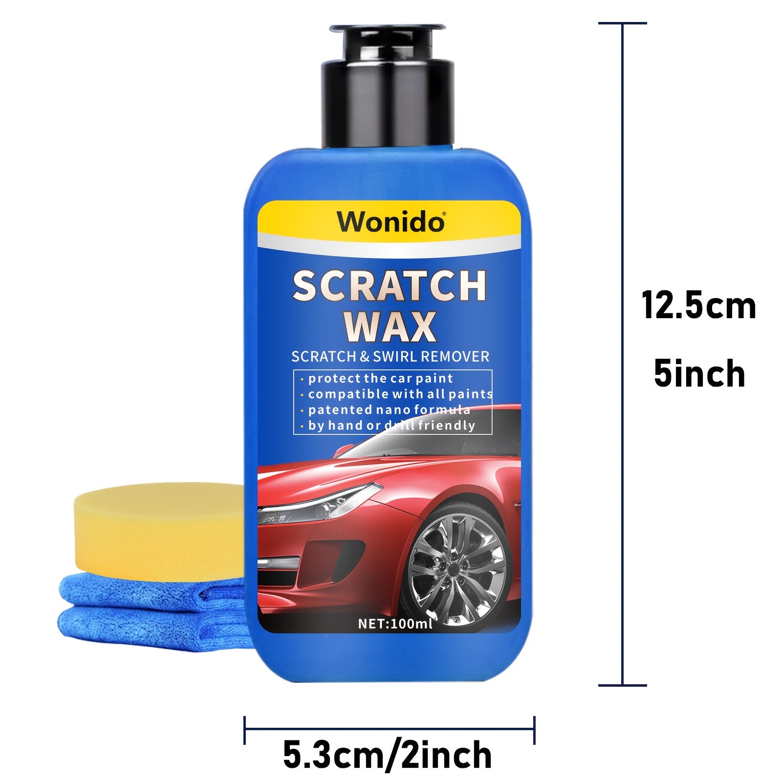 Car Scratch Remover Kit for Paint Stainless Steel Plastic Windscreens