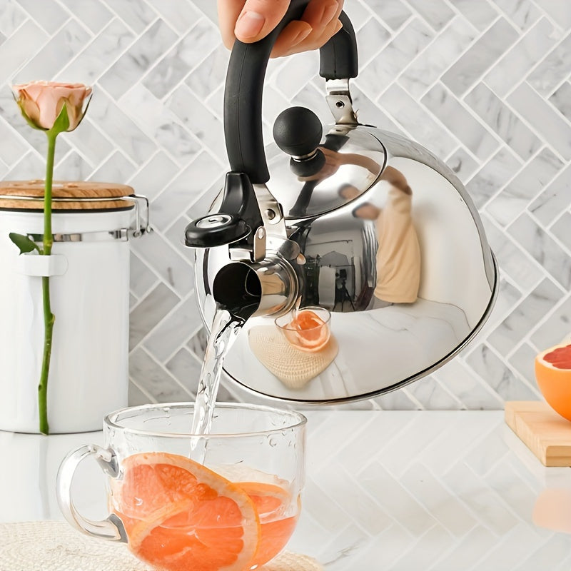 Stainless Steel Whistling Kettle for Fast Boiling on Gas and Induction Stoves