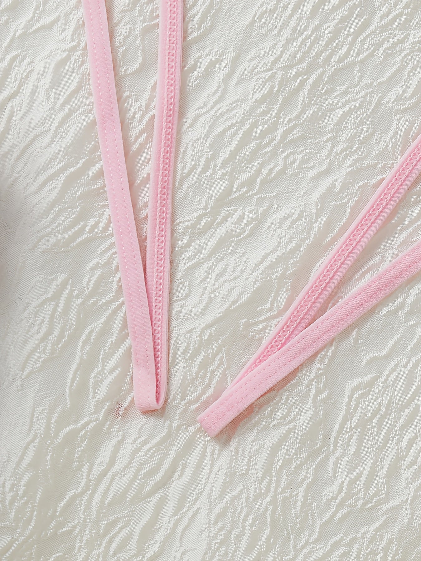 Розовые кружевные стринги для женщин с низкой посадкой, прорезью, металлическим кольцом, дышащим нейлоном и эластаном, нижнее белье