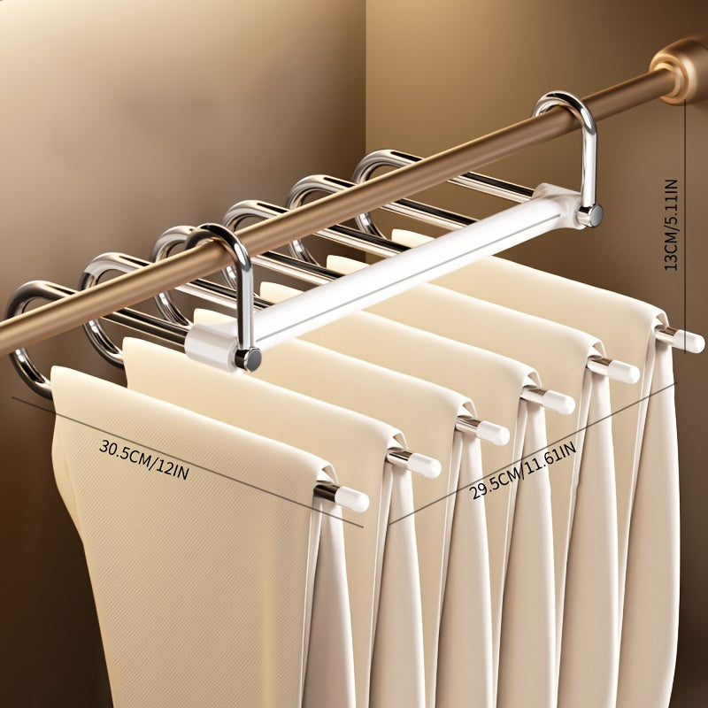 Perchero de ropa plegable de acero inoxidable y plástico, ahorra espacio, multiusos, para secado y almacenamiento