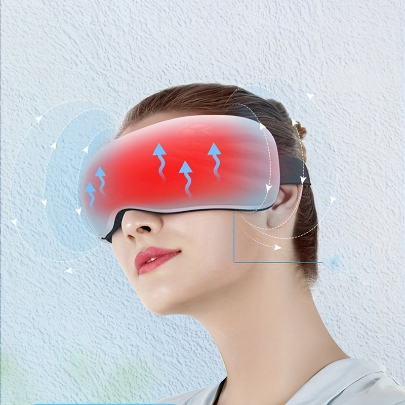 Cordless Eye Massager with Heat Air Compression Vibration Noiseless Mask
