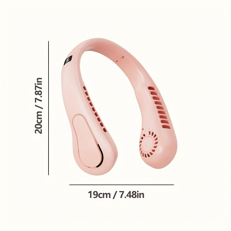 USB Hanging Neck Fan Portable Leafless Silent Electric Fan for Outdoor Use