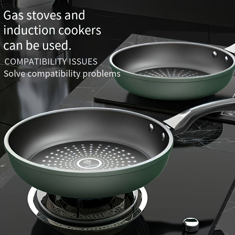 Non-Stick Iron Frying Pan for Induction and Gas Stove Oil-Free Cooking Multi-Function