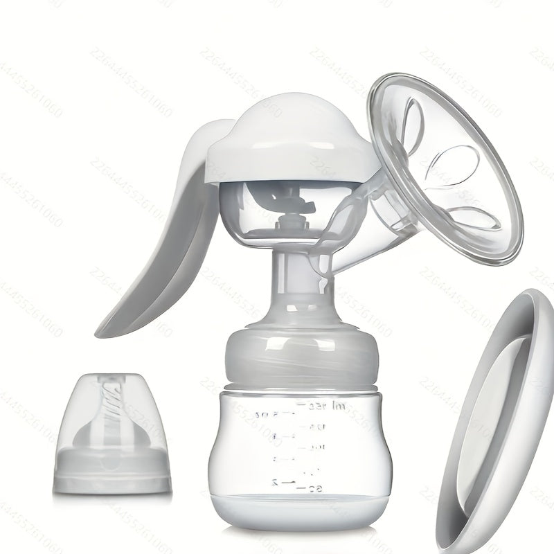 Silicone Manual Breast Pump for Breastfeeding Postpartum White
