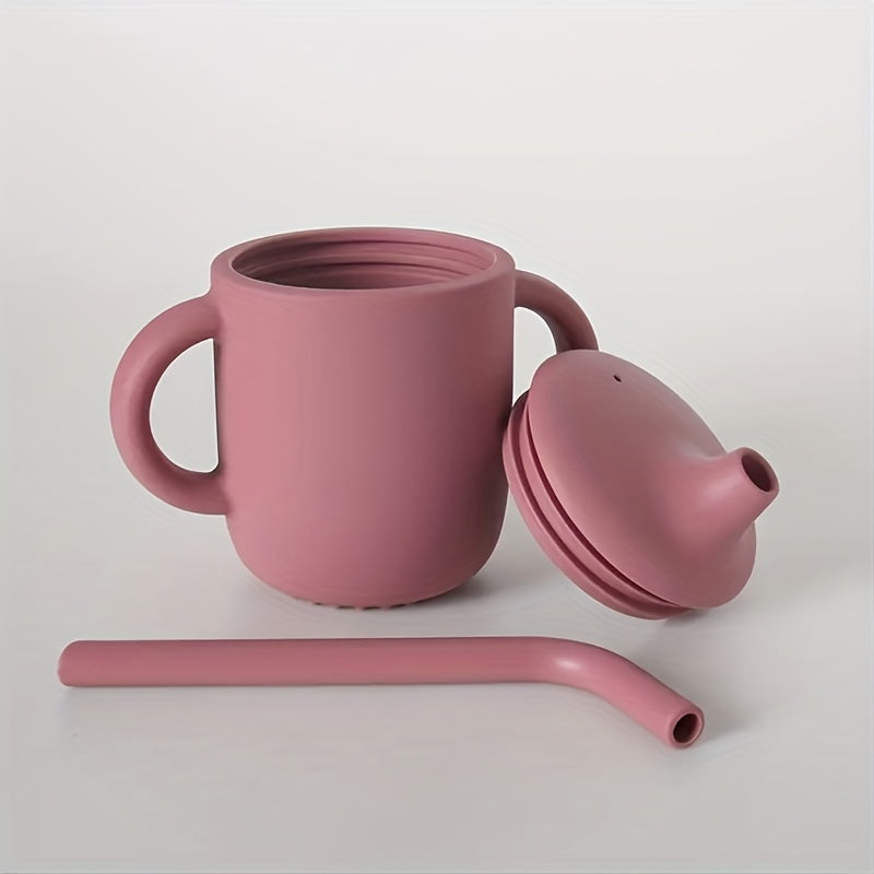 Baby Sippy Cup with Straw Spill-Proof BPA-Free Unbreakable Non-Slip Handles for Toddlers