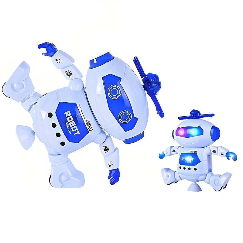 Kids Dancing Robot Toy with LED Lights Music and 360 Degree Rotation