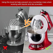 Kuchka aralashtirgichining idishi qopqog'i 4.5-5 kvartlik, burilish boshli, quyilish oldini oluvchi, splash guard, sirpanmaydigan, oziq-ovqat uchun xavfsiz plastmassa