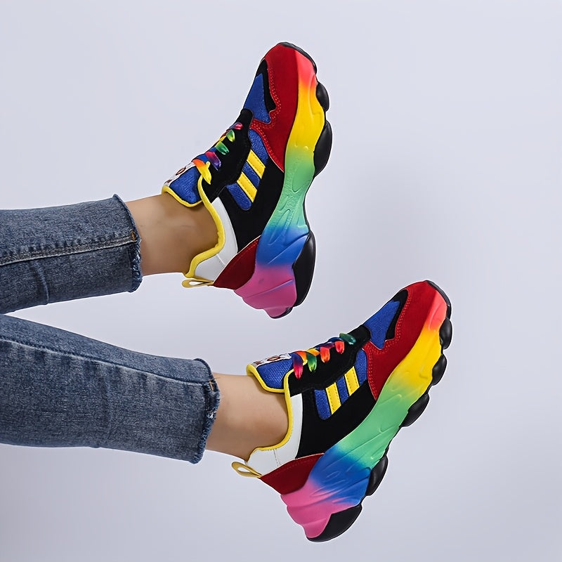Women’s Breathable Low-Top Sneakers with Cushioned Rubber Sole for All-Season Comfort