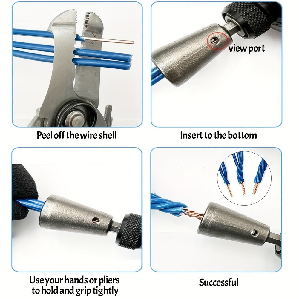 Wire Twisting Tool for Drilling Machines Nickel Chromium Steel For Most Wires
