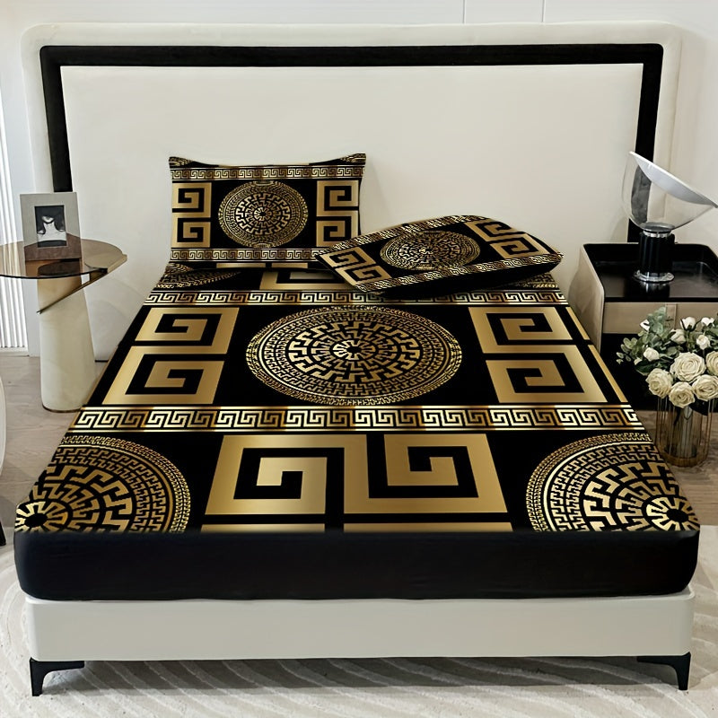 European Design 3-Piece Bedding Set Polyester Breathable Machine Washable