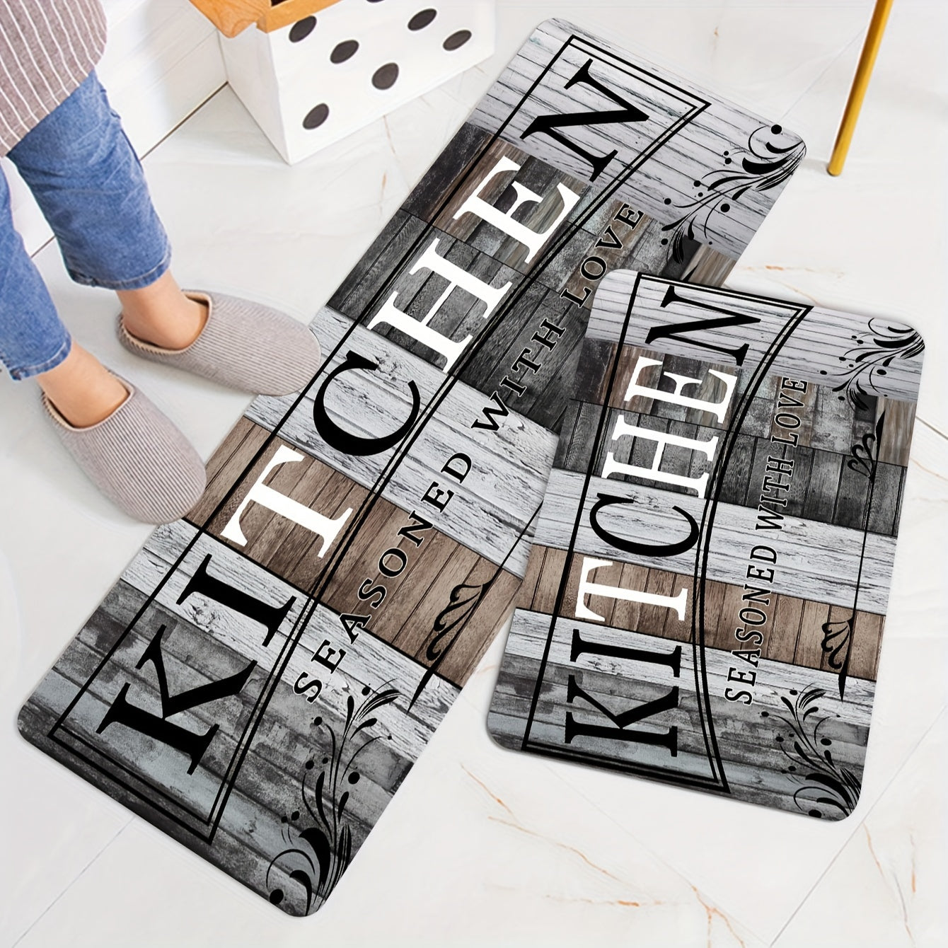 Soft Absorbent Letter Print Area Rug for Indoor Living Rooms and Bedrooms