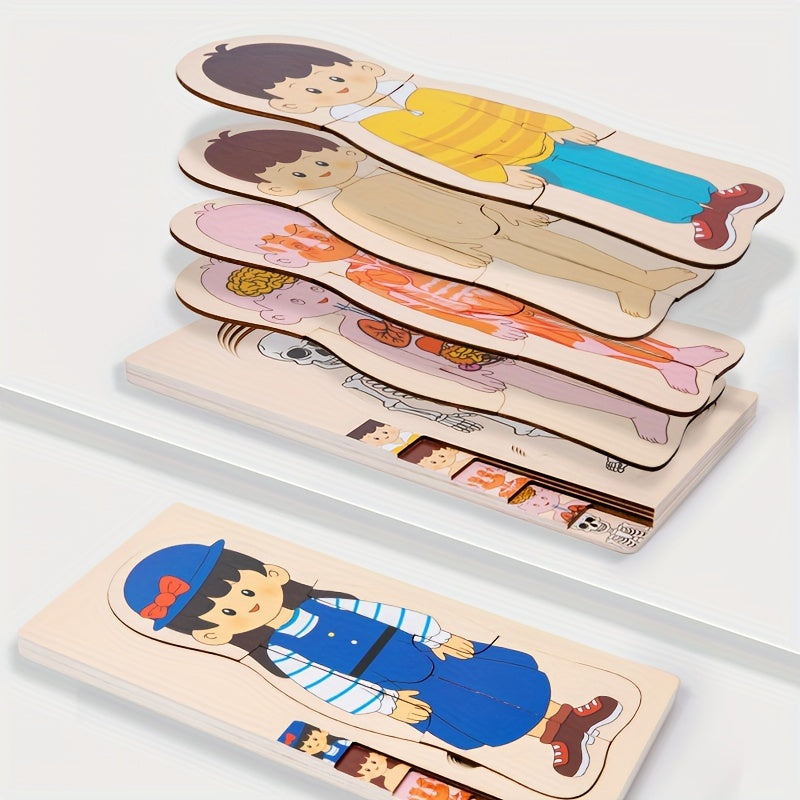 Educational Wooden Puzzle Toy for Children, Parent-Child Interaction, Brain Development