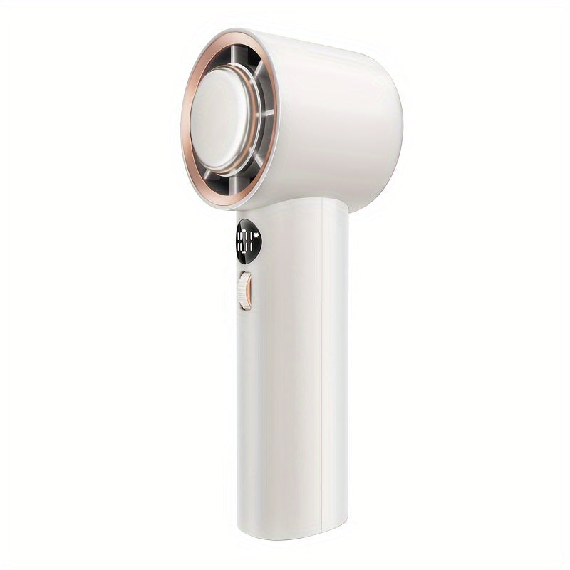 Portable Dual-Function Cooling Fan with USB Rechargeable Battery 10 Speeds Lightweight Desktop Handheld