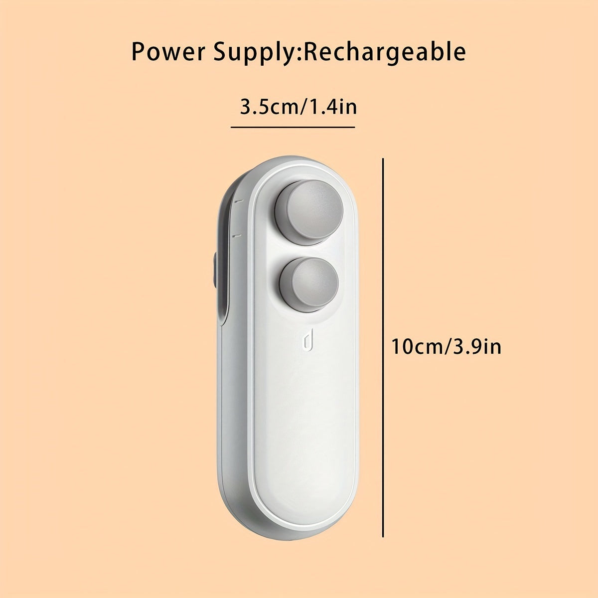 Máquina compacta y recargable para sellar bolsas de plástico con función de apertura de bolsa