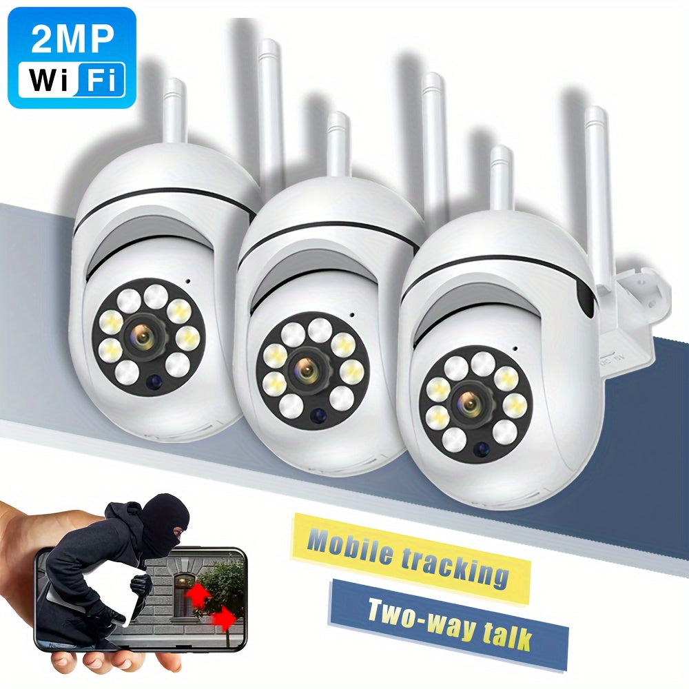 1080p HD Indoor Outdoor Security Camera with Color Night Vision 2-Way Audio PTZ Motion Tracking