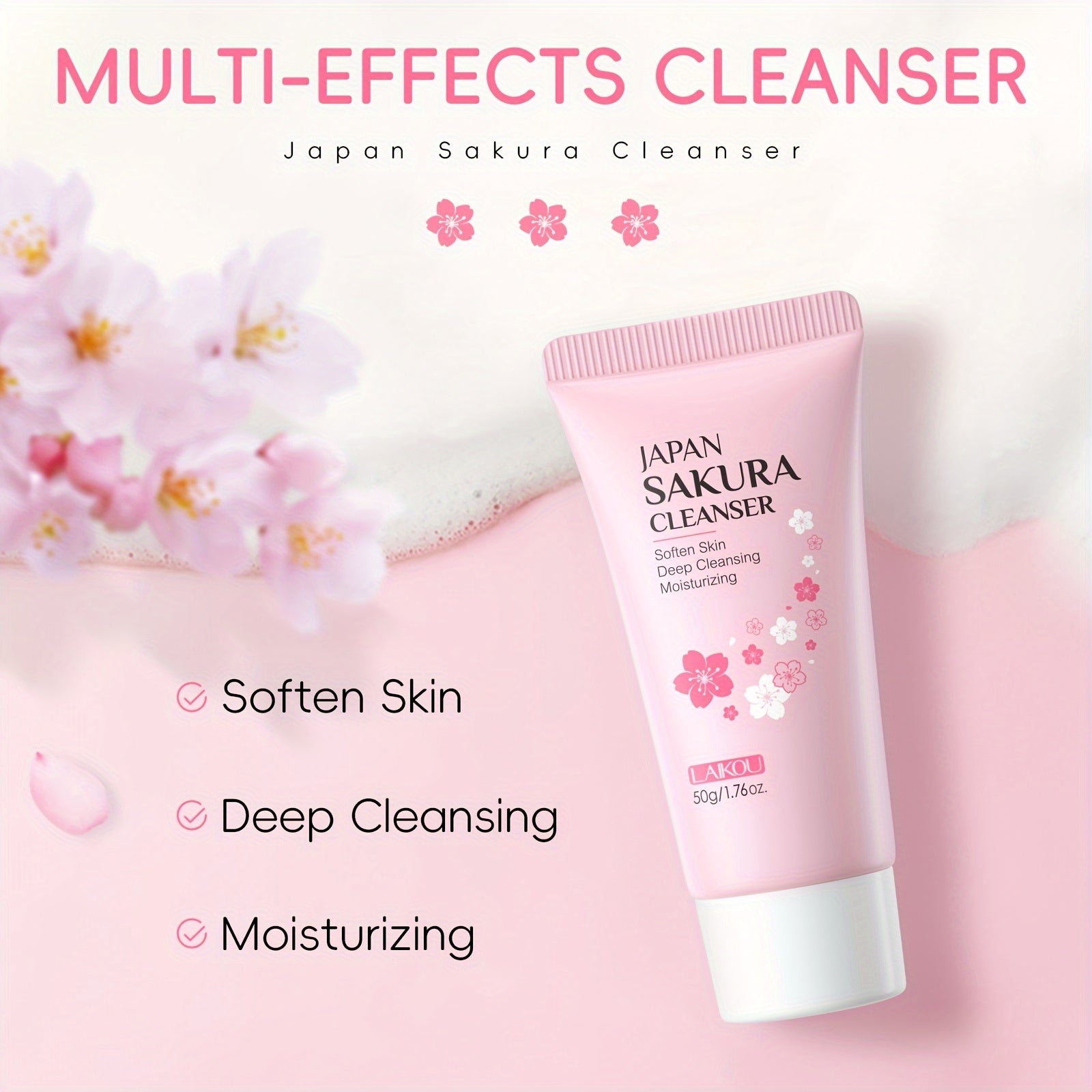 Facial Cleanser Deep Cleansing Moisturizer for All Skin Types with Vitamin C