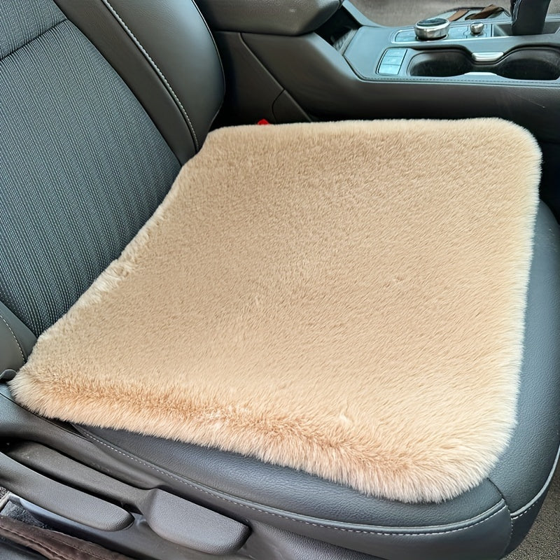 Winter Car Seat Mat Plush Knit Rectangular Soft Warm Seat Cover