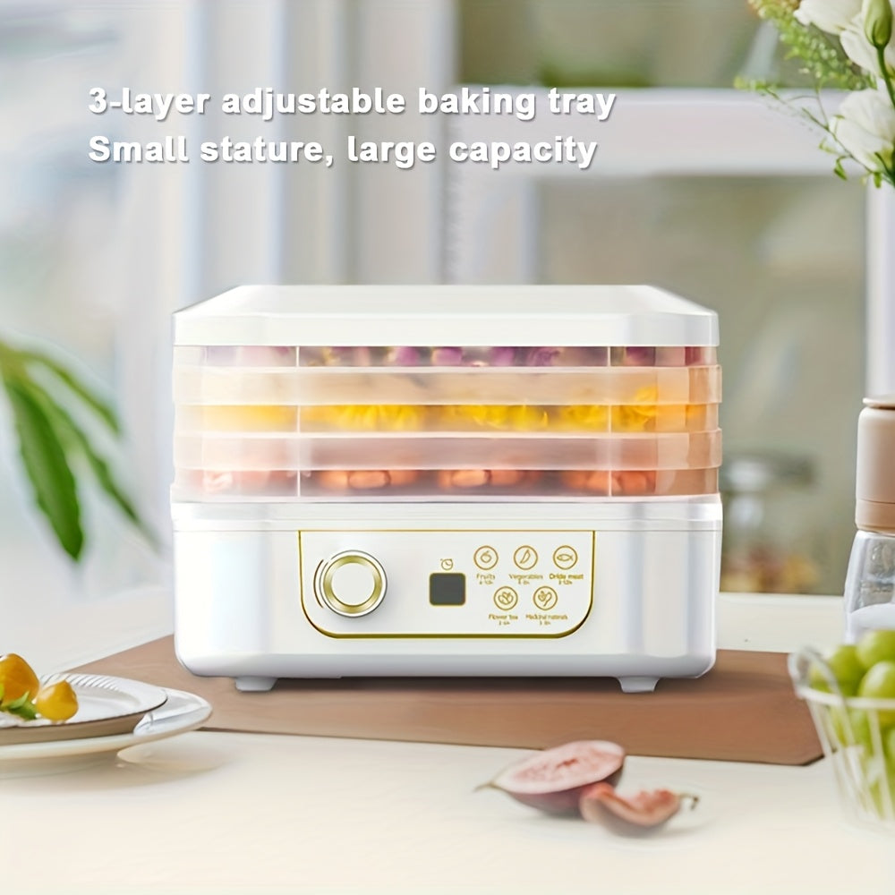 220V Kvadrat Oziq-ovqat Quritish uchun qurilma, mevalar, sabzavotlar va go'shtlar uchun | Uyda tayyorlangan jerki, meva va sabzavotni quritish uchun ideal | Batareyaga ehtiyoj yo'q