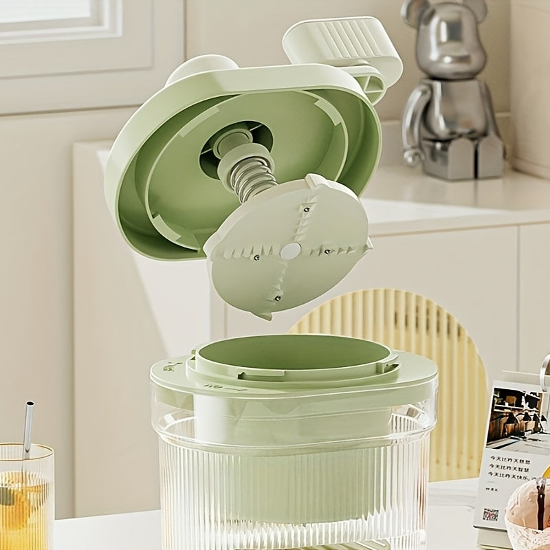 Manual hand crank slush maker for smoothies, no electricity required