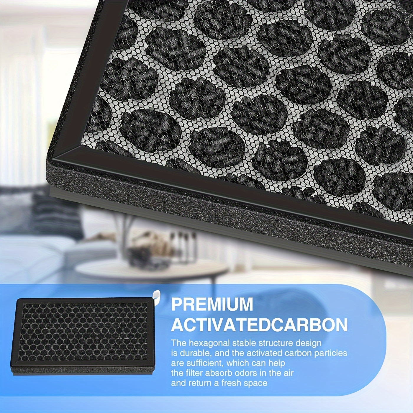 HEPA Air Filter Pack for Tesla Model 3 and Y Activated Carbon Cabin Replacement