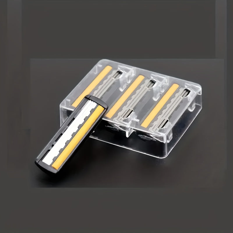 Тройной слой бритвы для бритья бороды и усов с запасными лезвиями