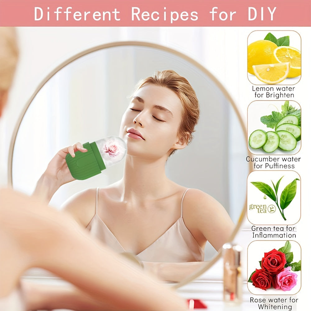 Лицевой и глазной ролик-леденец из силикона для освежения кожи, многоразовый, без батареи